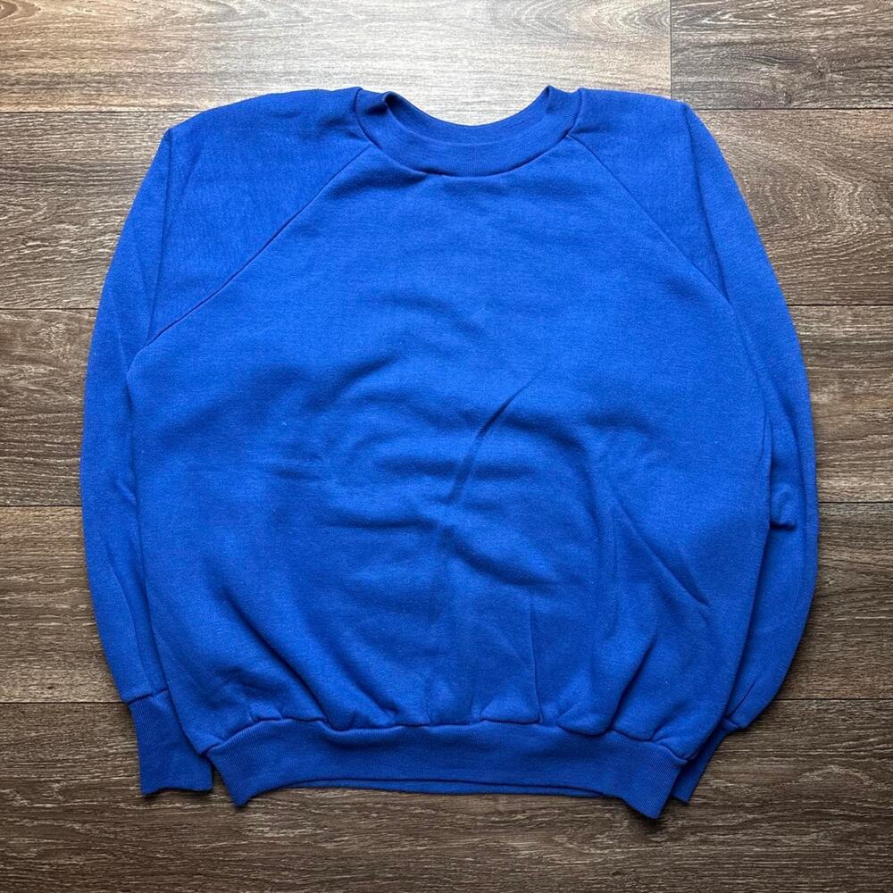 1990s Blue Blank Crewneck Sweatshirt